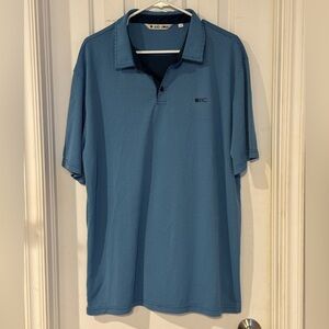 Black clover Men's Blue performance golf Polo Shirt